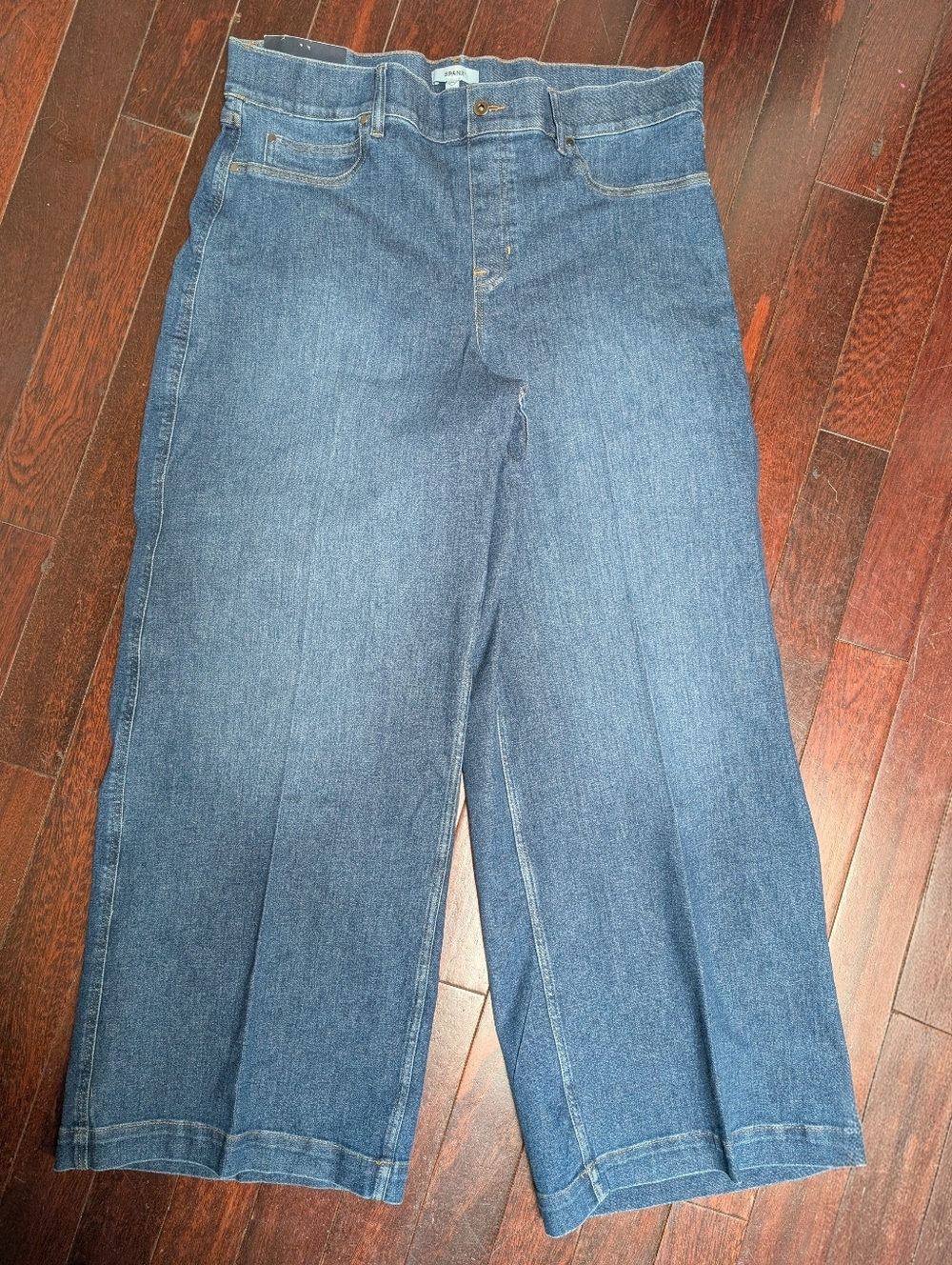 Spanx Wide Leg Jeans - Authentic Blue Wash NWT - Picture 2 of 6